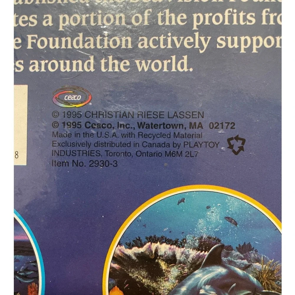 Christian Riese Lassen Mother's Love Dolphin Ocean 750 Piece Round Jigsaw Puzzle
